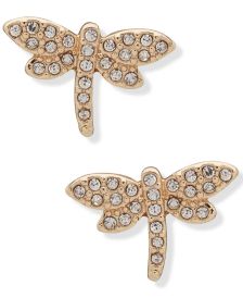 Crystal Dragonfly Stud Earrings