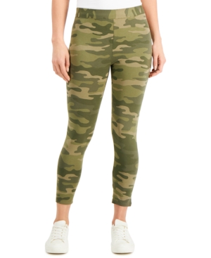 Style & Co Camo-Print Capri Leggings Created for Macy's