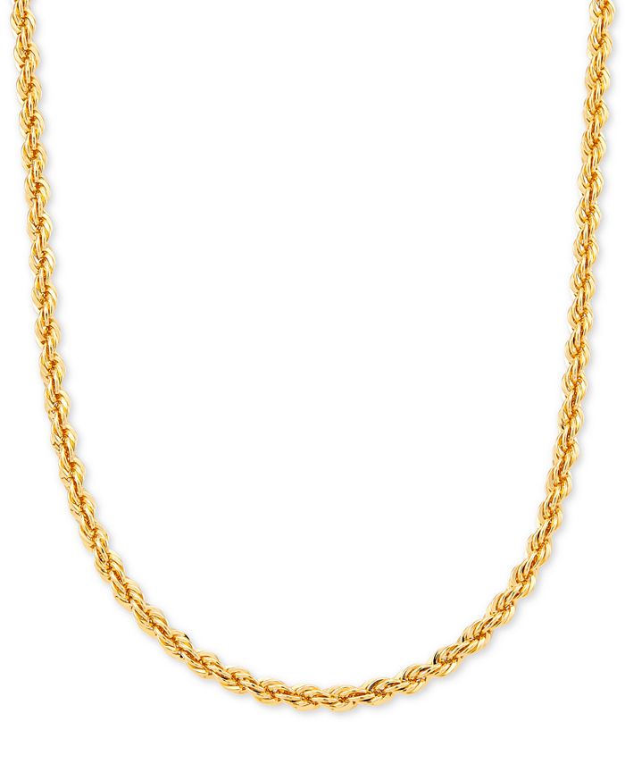 Macy's - Rope Link 24" Chain Necklace in 18k Gold-Plated Sterling Silver