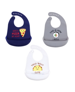 Baby Girls and Boys Silicone Bibs 3 Pack
