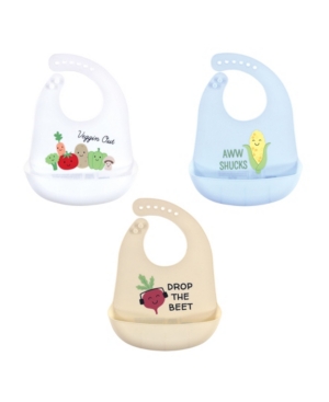 Baby Girls and Boys Silicone Bibs 3 Pack