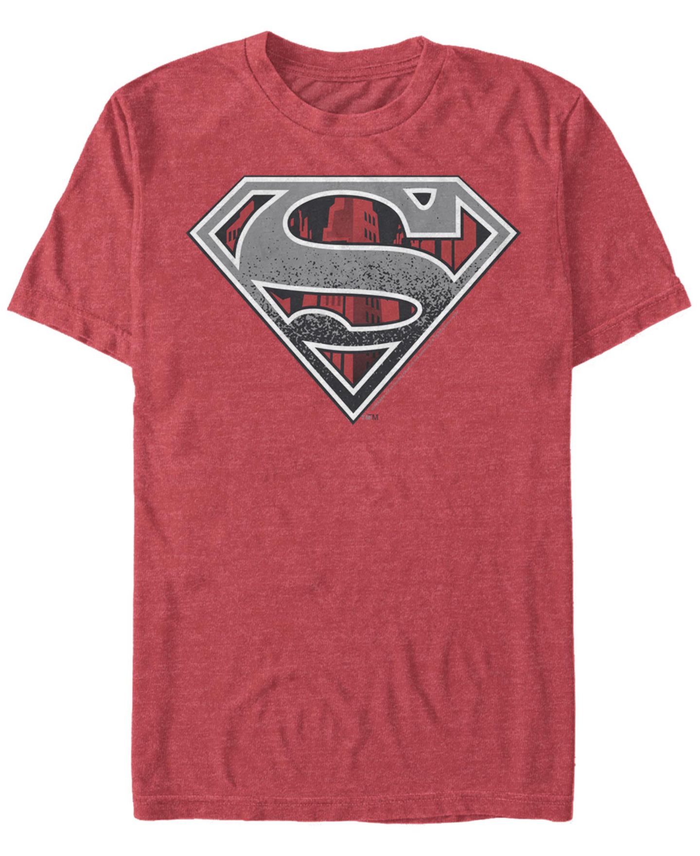 Мужская футболка Fifth Sun Superman Concrete Logo Short Sleeve, цвет: Красный меланжевый — фото 1