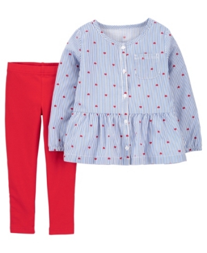Carter's Baby Girl Heart Top and Legging Set