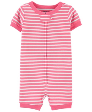 Carter's Baby Boys and Girls Striped Romper Pajamas
