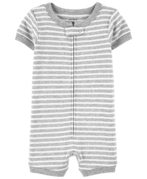 Carter's Baby Boys and Girls Striped Romper Pajamas