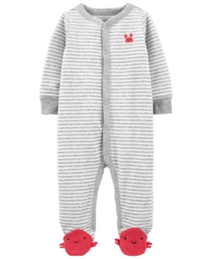 Baby Boys Crab Snap-Up Terry Sleep and Play One Piece