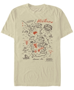 Men's Game of Thrones Simple Map Short Sleeve T-shirt