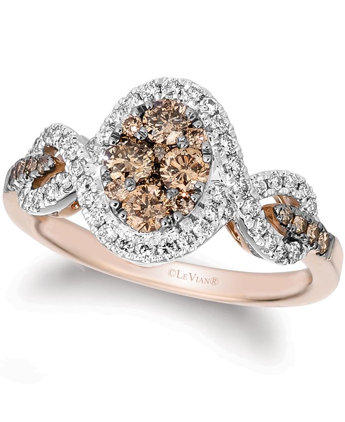 Macy's chocolate new arrivals diamond rings