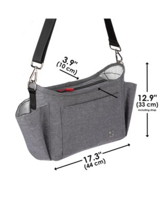 Buggy Buddy XL Universal Stroller Organizer with Cup Holders, Secure Attachment, Zip Pockets