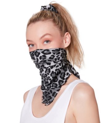 Steve Madden - Cotton Leopard-Print Bandana & Scrunchie Set