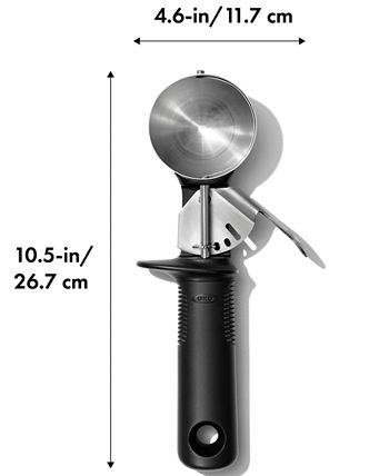 Heavy Duty Stainless Steel Ice Cream Scoop - Trigger-activated For