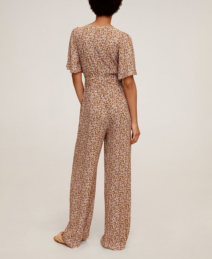 MANGO Women's Floral Long Jumpsuit - Macy's