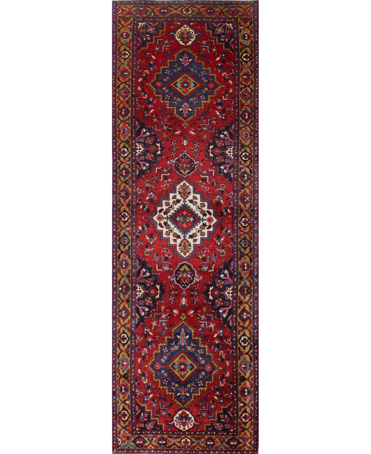 Bb Rugs One of a Kind Hamadan 3'3in x 10'10in Runner Area Rug - Red