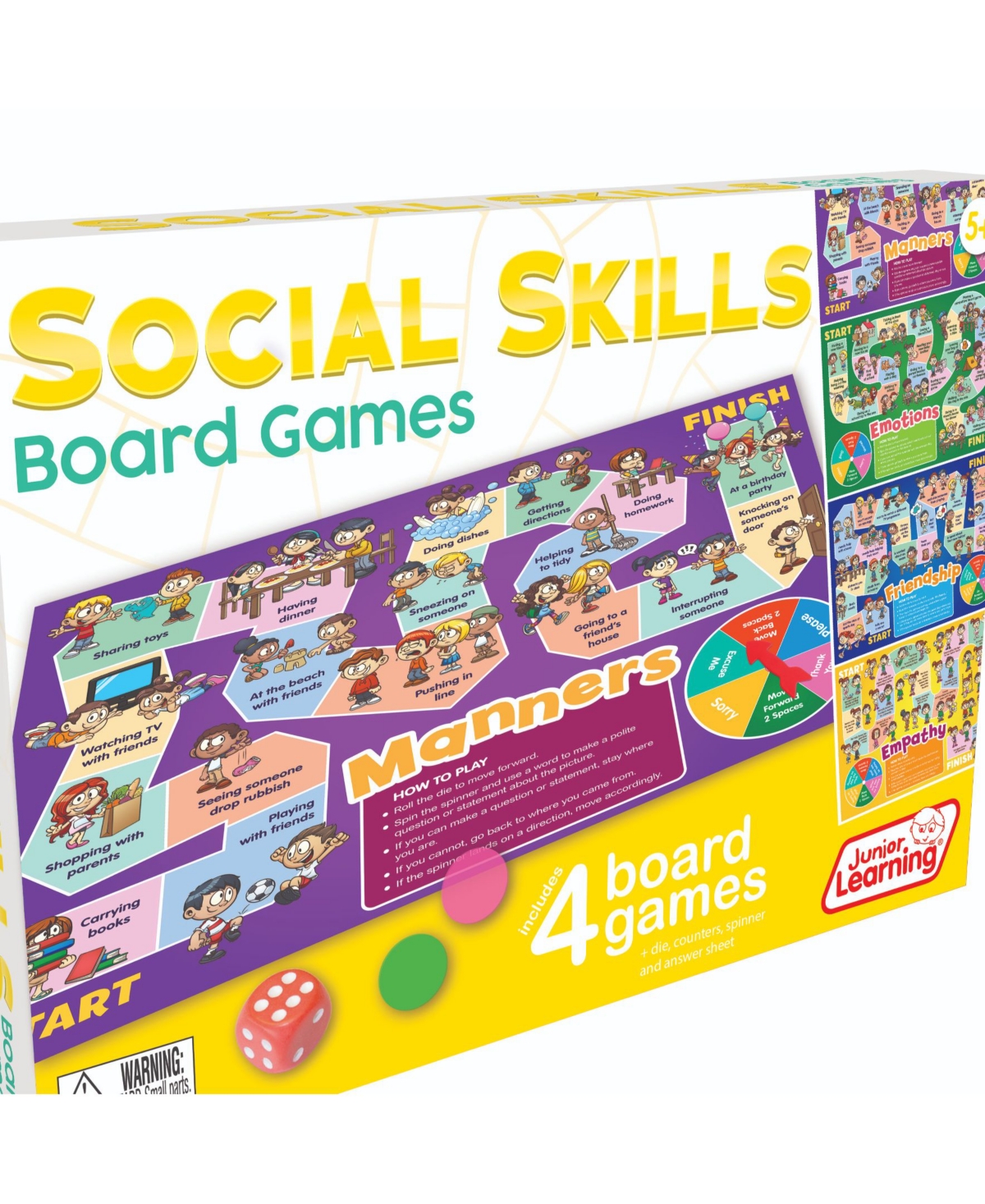 Redbox Junior Learning Social Skills Board Games In Open Misce