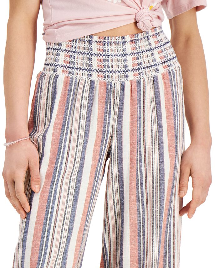 Rewash Juniors' Smocked Wide-Leg Pants & Reviews - Leggings & Pants - Juniors - Macy's