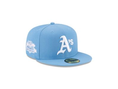 oakland athletics fitted hat blue