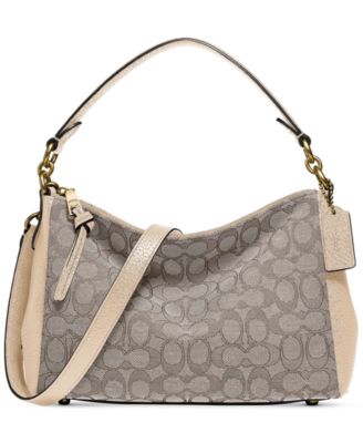 shay shoulder bag in signature jacquard