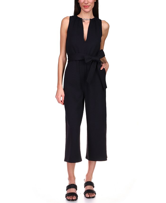Michael Kors Logo Chain Cropped Jumpsuit, Regular & Petite Sizes & Reviews  - Pants & Capris - Women - Macy's