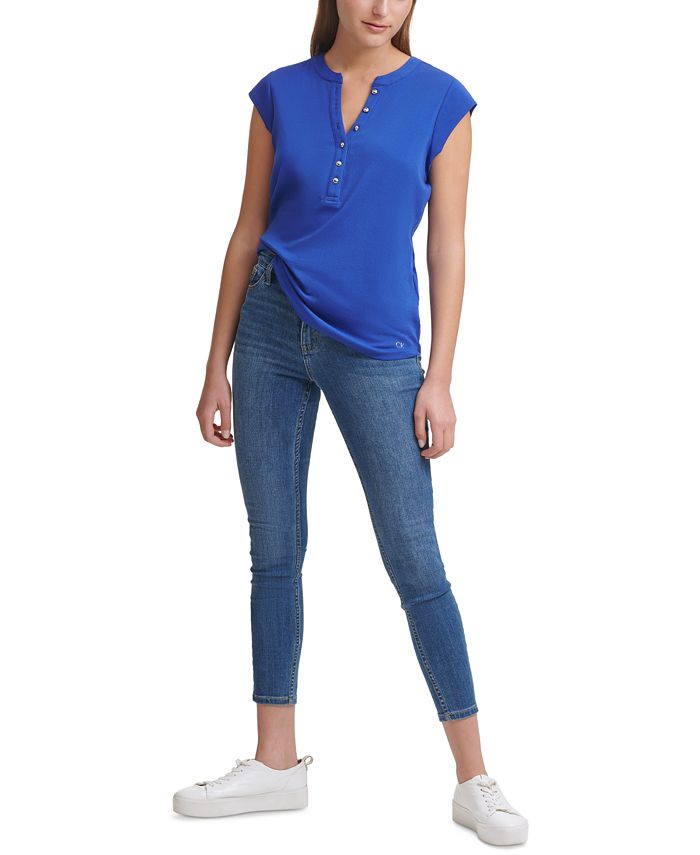 Calvin Klein Jeans Women's Henley T-Shirt