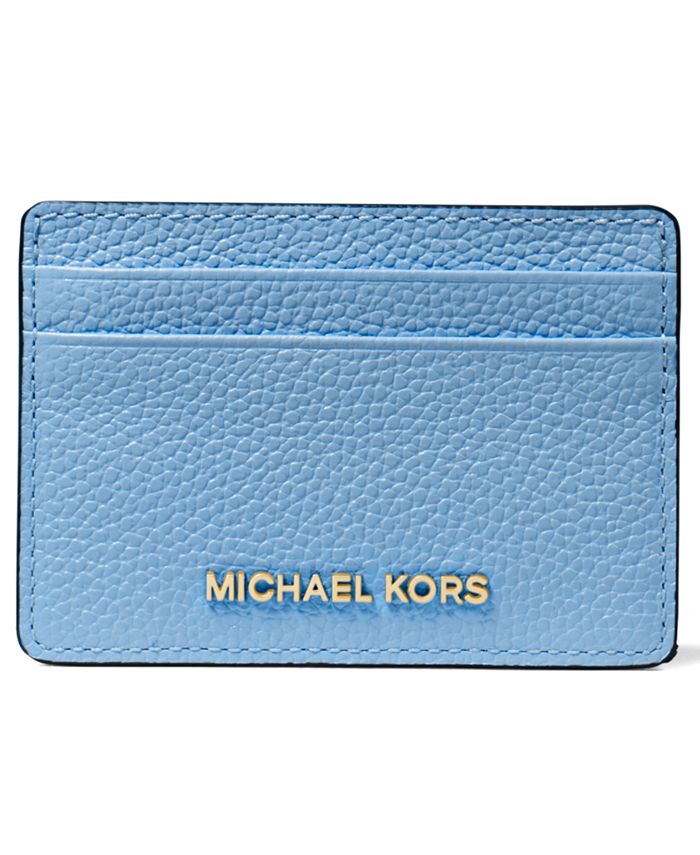 Michael kors pebble leather slim card case deals