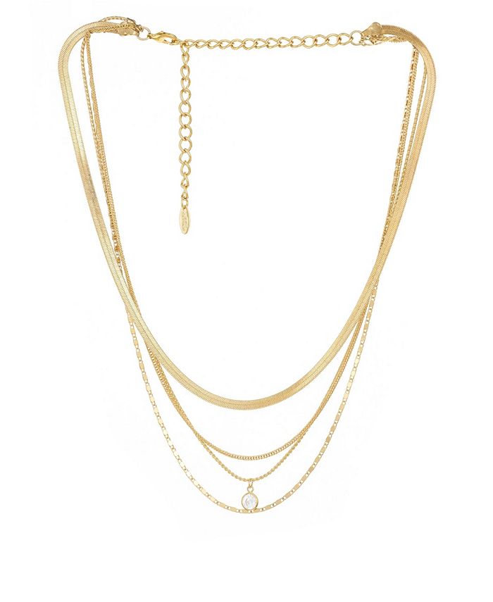 ETTIKA Multi Chain Layered Gold Plated Necklace Macy s