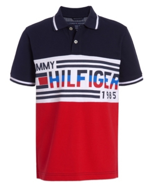 Tommy Hilfiger TODDLER BOYS DAN PIECED GRAPHIC POLO T-SHIRT