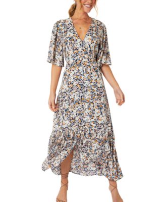 MINKPINK Ava Floral-Print Midi Dress - Macy's
