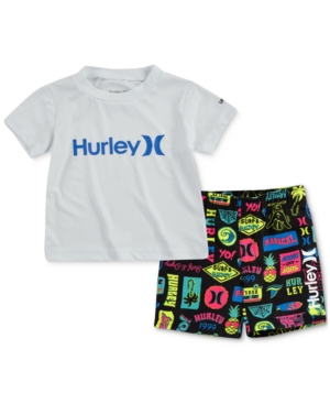Hurley Baby Boys 2-Pc Top & Swim Trunks Set