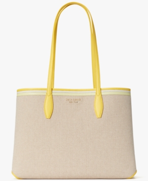 Kate Spade All Day Canvas Large Shopper Tote Bag In Yellow