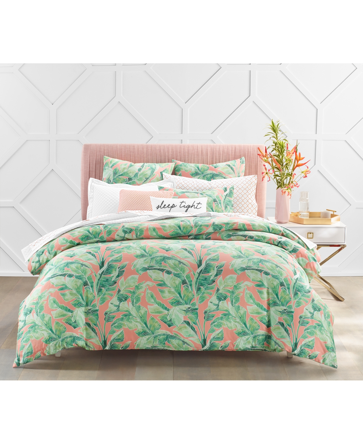 New Better Homes 300 Thread 3-Piece Twin Bed Sheet Set Coral Floral 