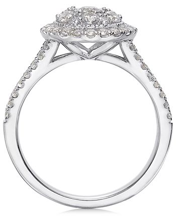 Macy's - Diamond Multi-Layer Halo Engagement Ring (1 ct. t.w.) in 14k White Gold