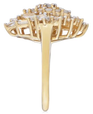 Diamond Cluster Ring (1 ct. t.w.) in 14k Gold, Created for Macy's