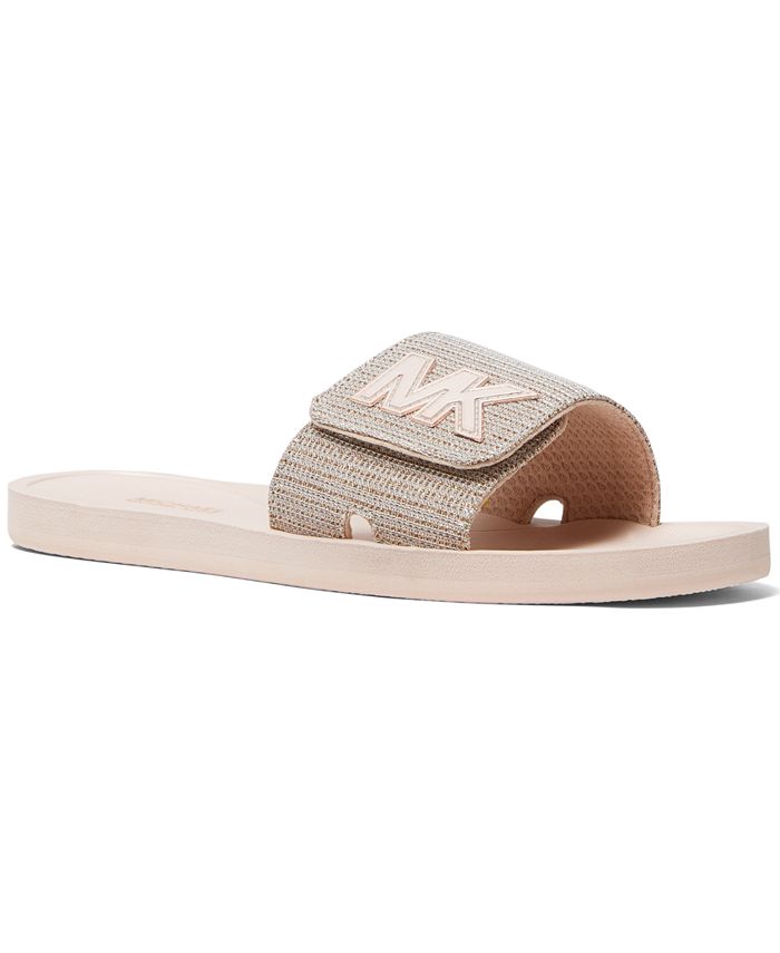 Michael Kors Women's MK Signature Logo Pool Slide Sandals & Reviews -  Sandals - Shoes - Macy's