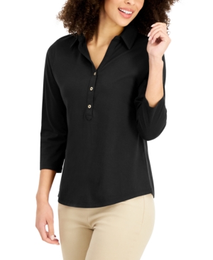 Charter Club Cotton Polo Top Created for Macy's