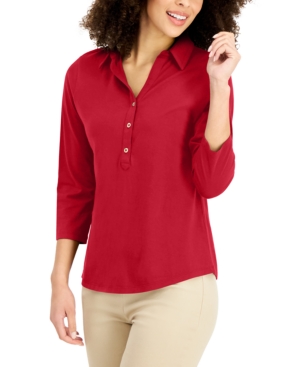 Charter Club Cotton Polo Top Created for Macy's