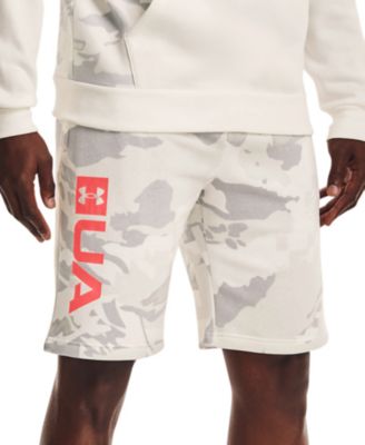 men's ua rival fleece box camo shorts