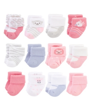 Hudson Baby Girls Socks Set of 12