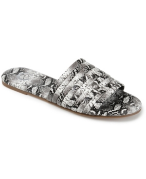 Journee Collection Women's Foam Marisol Slide Women's Shoes In Black, White