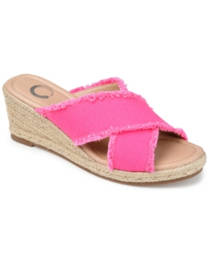 JOURNEE COLLECTION WOMEN'S SHANNI ESPADRILLE WEDGE SANDALS WOMEN'S SHOES