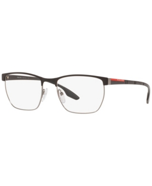 Prada Ps 50lv Men's Irregular Eyeglasses In Dark Gunme