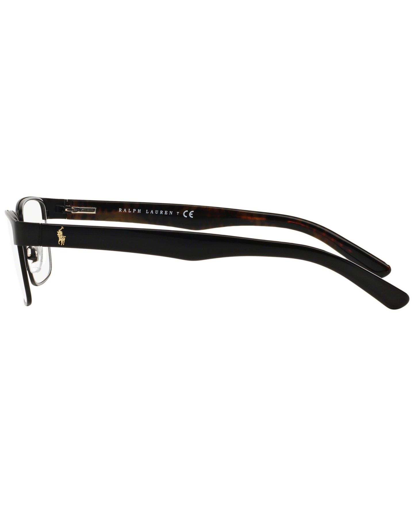 Мужские очки Polo Ralph Lauren Man Rectangle Metal PH1157 Eyeglasses, цвет: Matte Blac — фото 2