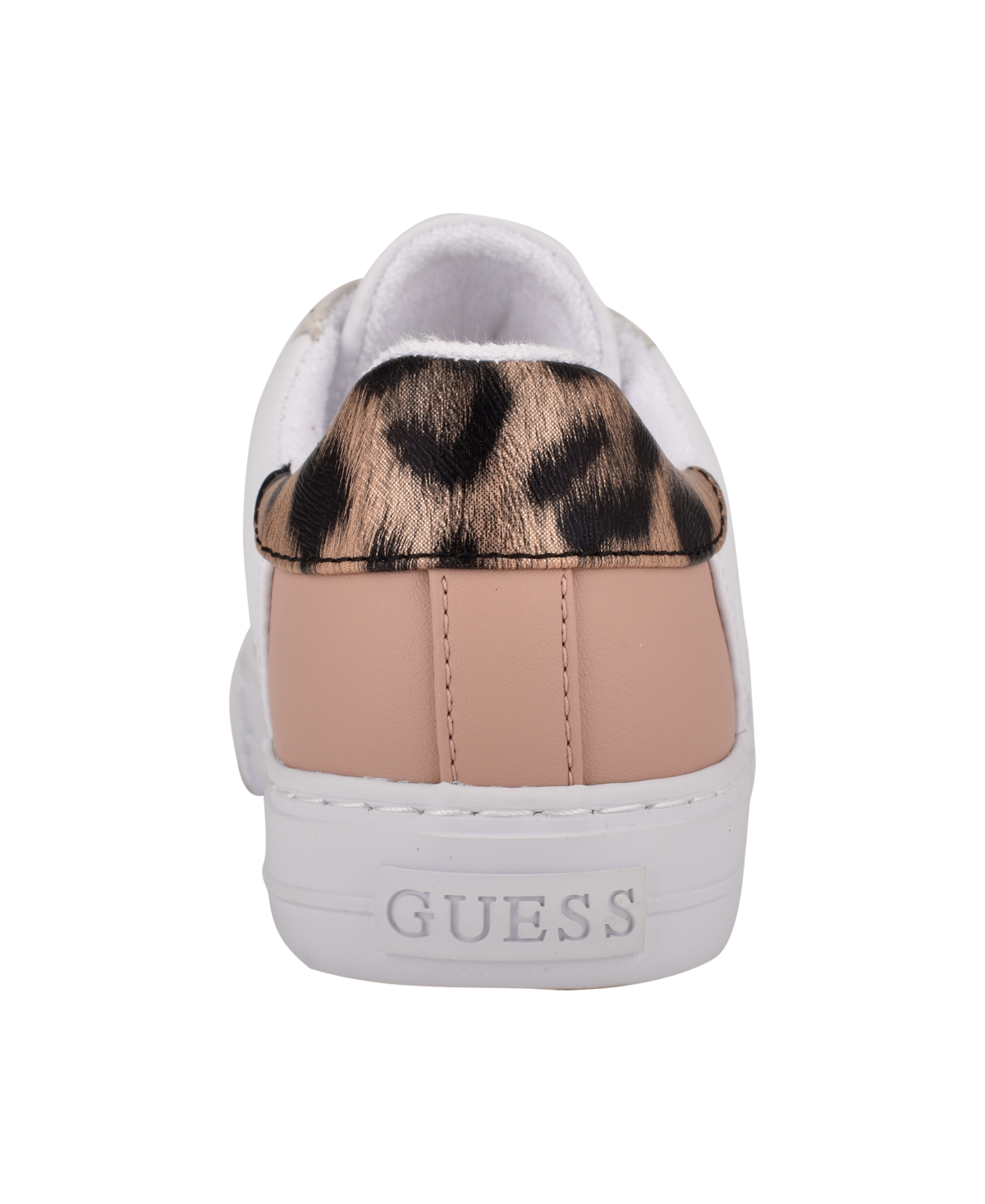 Guess Women's Loven Lace-up Sneakers In White,ocean Leopard