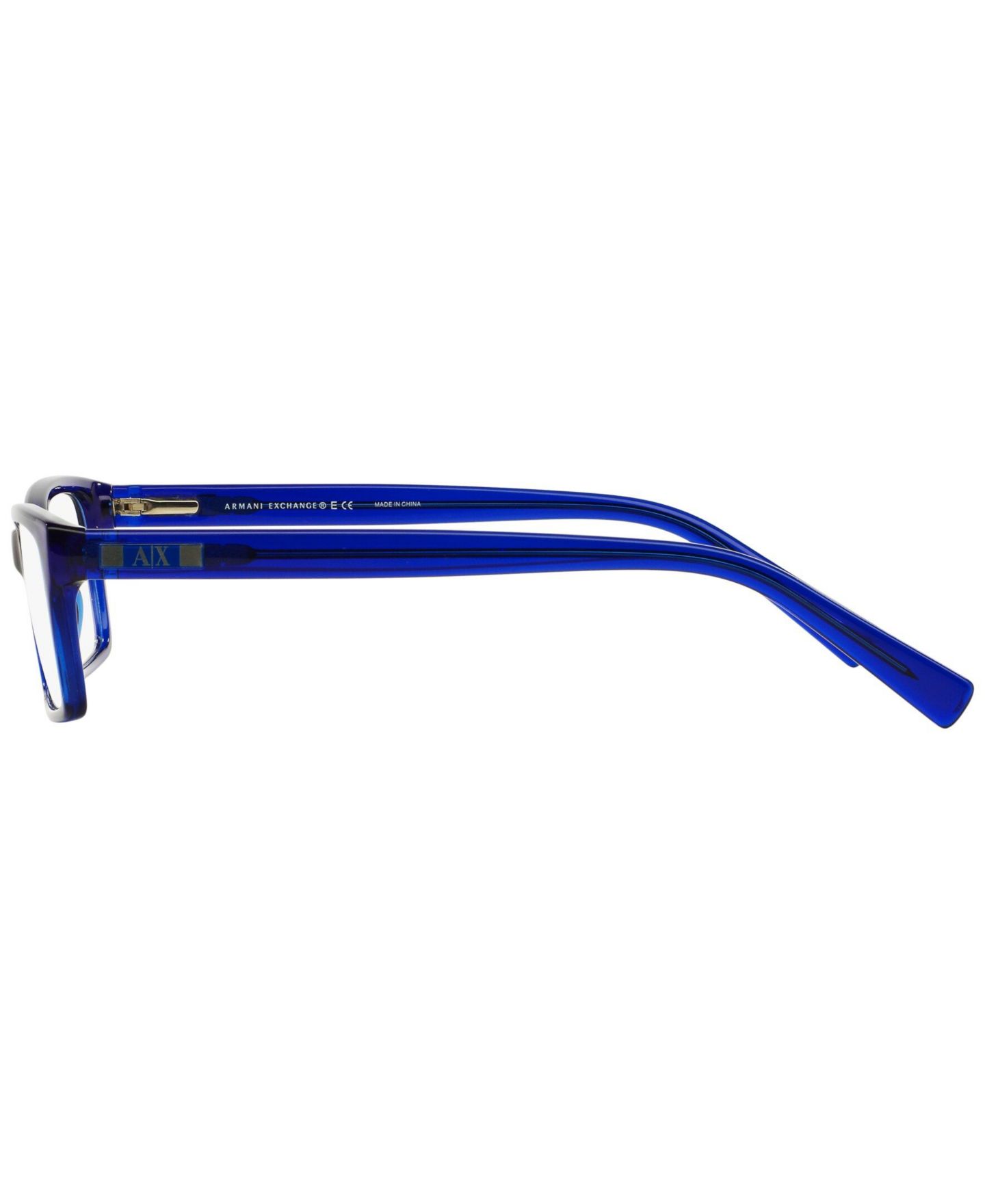 Мужские очки A|X Armani Exchange Armani Exchange Man Rectangle Plastic AX3007 Eyeglasses, цвет: Тёмный синий — фото 2