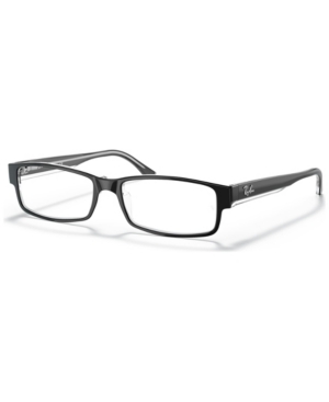 Ray Ban Ray-ban Rx5114 Unisex Rectangle Eyeglasses In Black