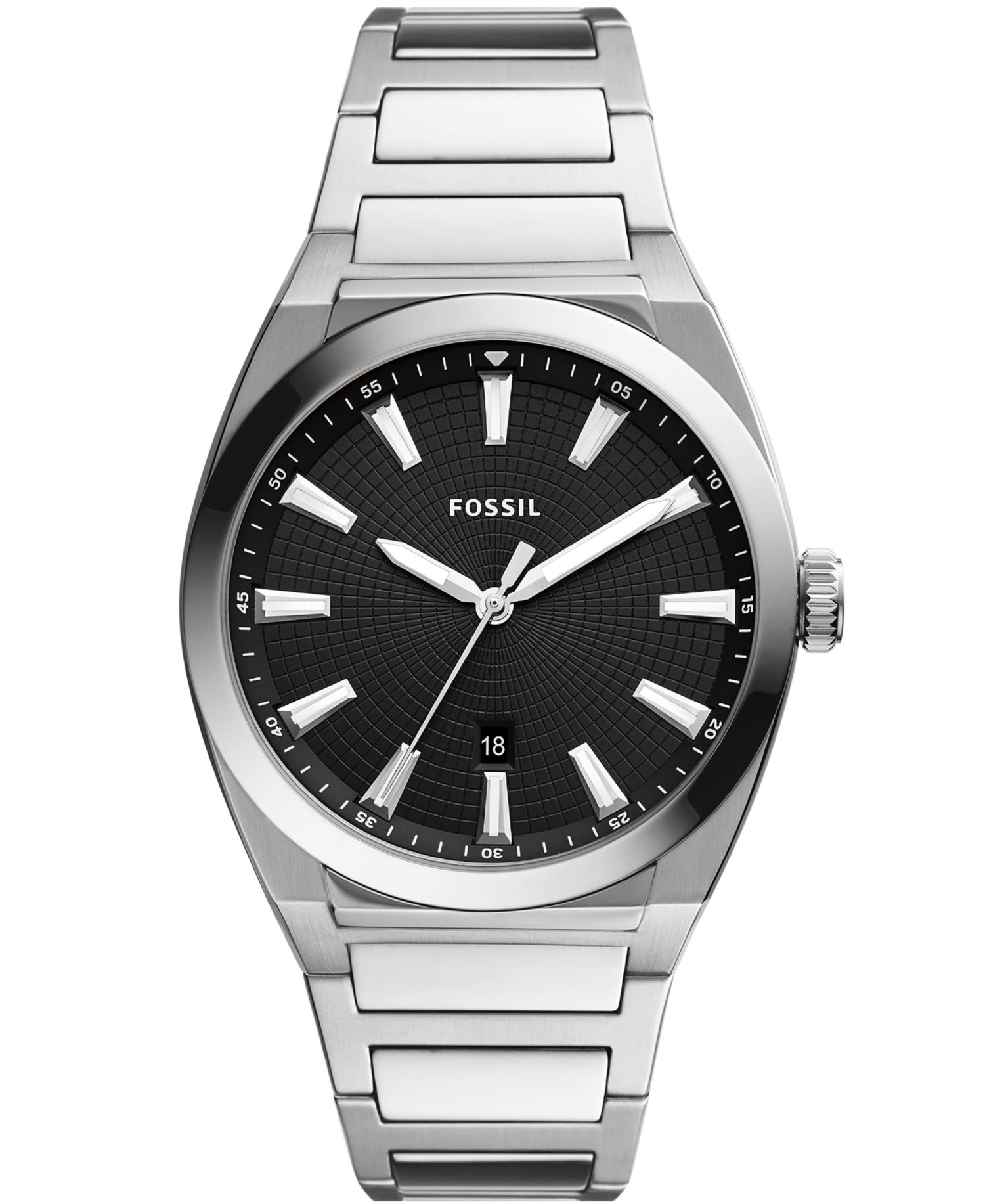 Men's Everett Silver-Tone Stainless Steel Bracelet Watch 42mm