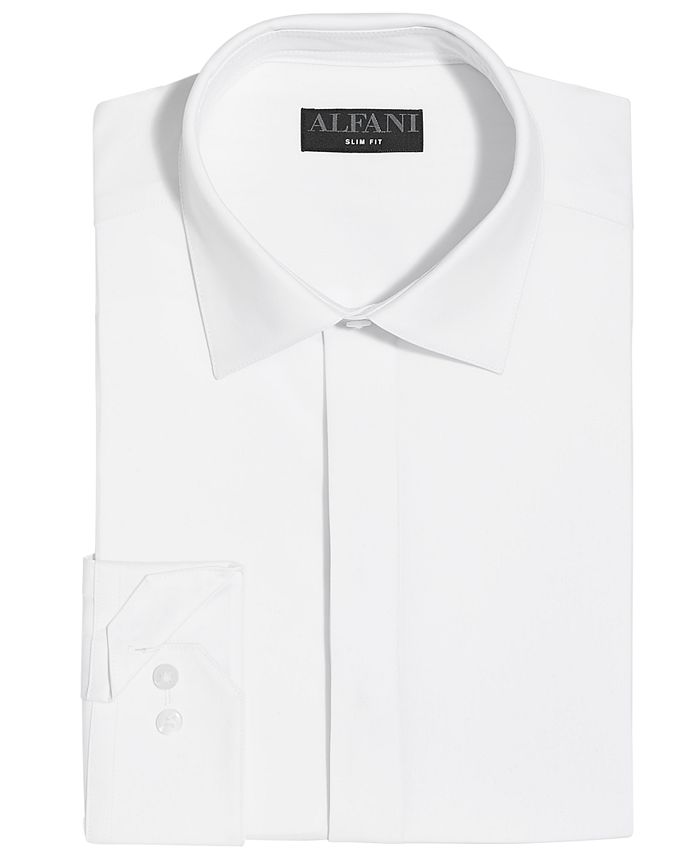 Alfani Men's Slim Fit 2-Way Stretch Formal Convertible-Cuff Dress