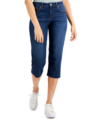Style & Co Petite Curvy-Fit Cropped Jeans, Created for Macy's - Macy's