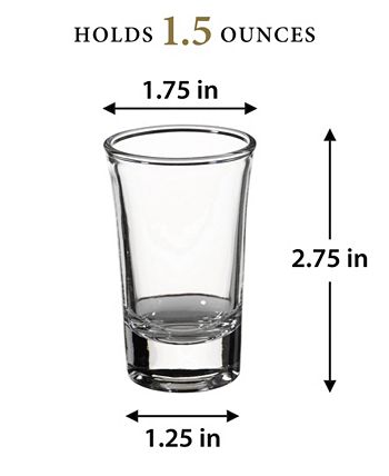 Lillian Rose Set of 4 Tall Shot Glasses, 4 Count (Pack of 1), Clear, 8  ounces