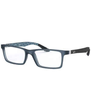 Ray Ban Rx8901 Men's Rectangle Eyeglasses In Blue