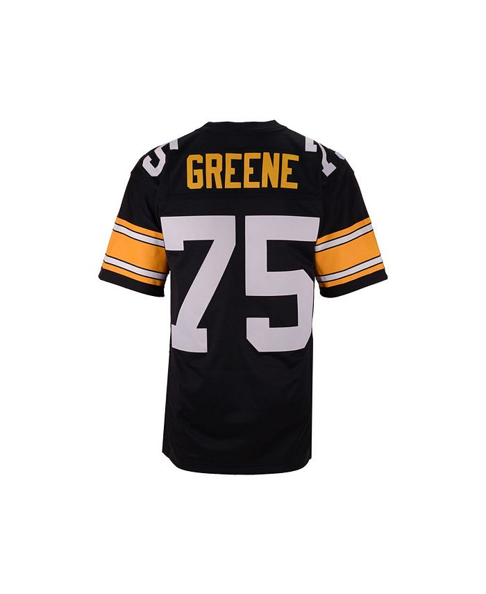 Mens Pittsburgh Steelers Joe Greene Mitchell & Ness Black Authentic Throwback  Jersey